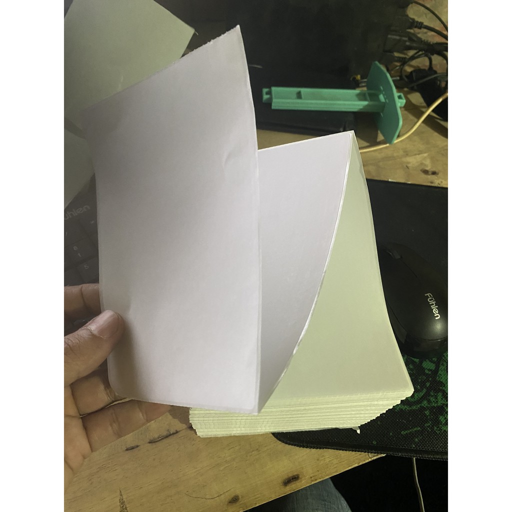 Giấy Nhãn Dán Decal Media A6 100 Tờ In Tem Vận Chuyển In Phiếu Gửi Hàng Dùng Cho Máy In Laser văn phòng