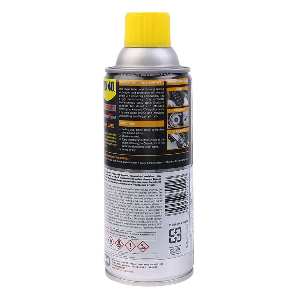 Chai Xịt Dưỡng Sên/Xích WD 40 Chain Lube 351020 (360ml)