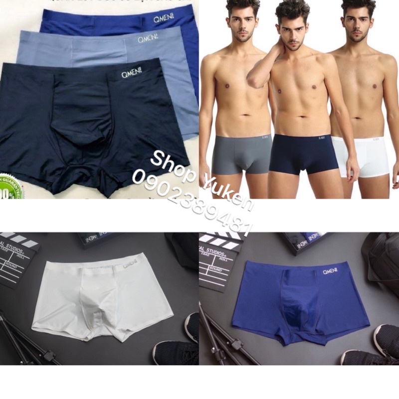 Quần boxer nam. quần sịp đùi su nam không đường may chất su siêu mát