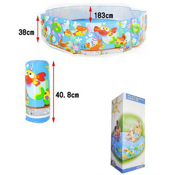 Hồ bơi cho bé Intex 56452, bể phao trẻ em không cần bơm, hình tròn, có kích thước mini, chính hãng bảo hành 12 tháng