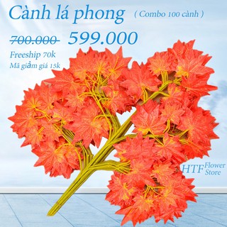Cành Lá Phong Đỏ, Làm Cây Giả, COMBO 100 cành, Lá giả