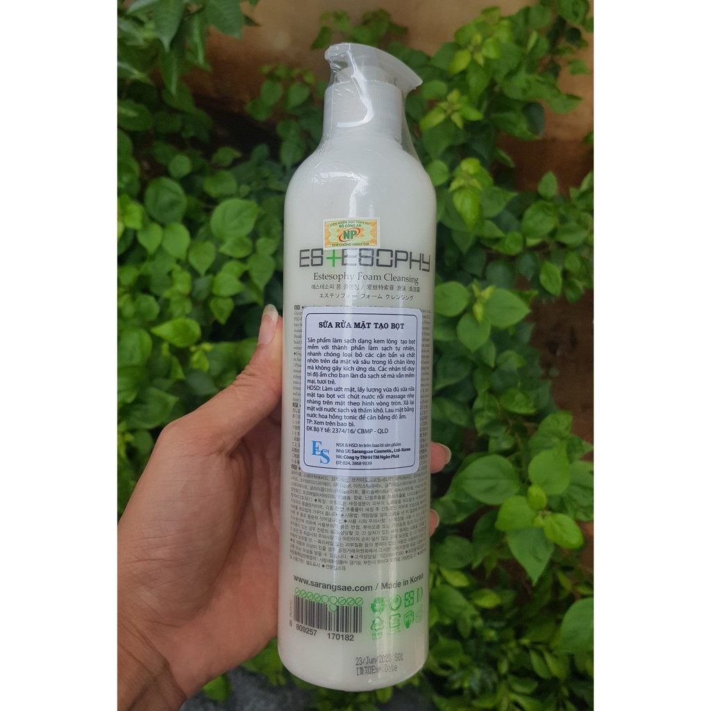 [Chính hãng] Sữa rửa mặt tạo bọt Estesophy 500ml