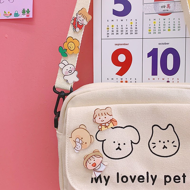 Bộ 3 Huy Hiệu Cài Áo Kiểu Hoạt Hình Đáng Yêu