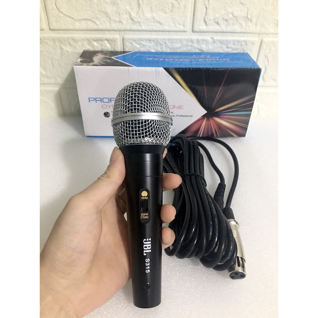 Micro Có Dây S315 Tay Mic Hợp Kim Không Gỉ, Hút Giọng, Hát Nhẹ, Hỗ Trợ Chống Hú, Chuyên Karaoke Gia Đình.