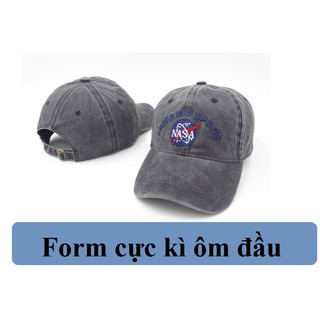 [Freeship TPHCM với đơn trên 100k] Nón/ Mũ Wax Denim xám Nasa loại form ôm đầu -Đảm bảo vải tốt - chất lượng cao