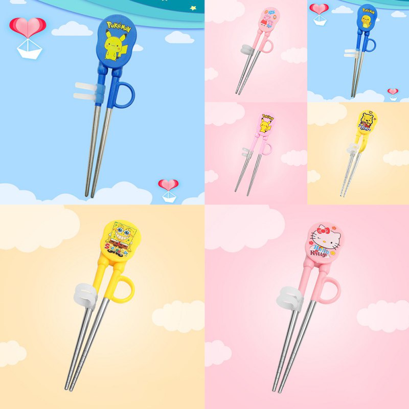 Đũa Tập Ăn Bằng Thép Không Gỉ Họa Tiết Hoạt Hình Dora Đáng Yêu Cho Trẻ Em