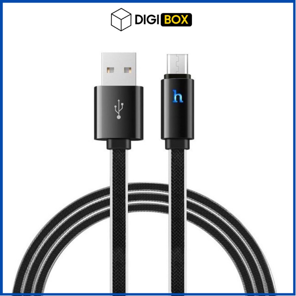 Sạc Android 🔴FREESHIP🔴 Cáp Sạc Nhanh Tự Ngắt HOCO UPL-12 Plus Cổng Micro USB Bọc Silicon Chống Rối Chống Đứt