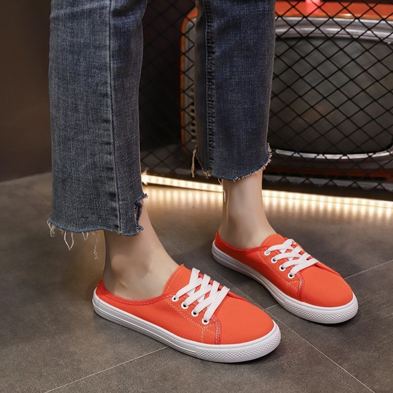 [Có sẵn]Giày nữ, giày sục slip-on đế bệt cực êm chân. Chất liệu vải mềm, thoáng khí