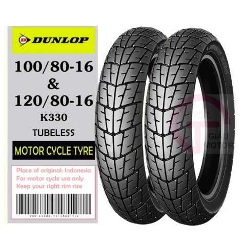 Cặp lốp xe máy Dunlop cho xe SH 100/80-16 và 120/80-16 K330