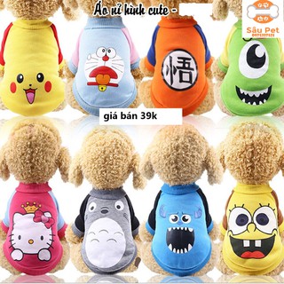 [Siêu KM] Áo nỉ hình cute dành cho chó mèo thú cưng