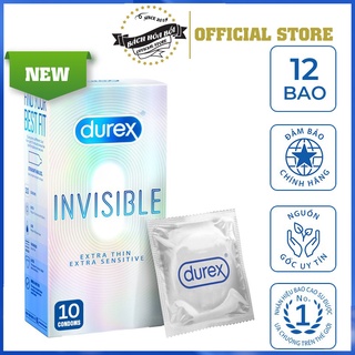 Bao cao su Durex Invisible Extra Thin Extra Sensitive 12 bao