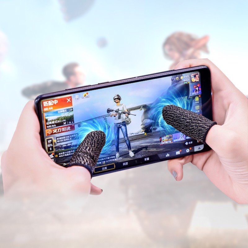 Bao tay chơi game chuyên dụng ff MEMO 2 sợi bạc cao cấp chống mồ hôi co giãn tốt tăng độ nhạy cảm ứng chơi PUBG