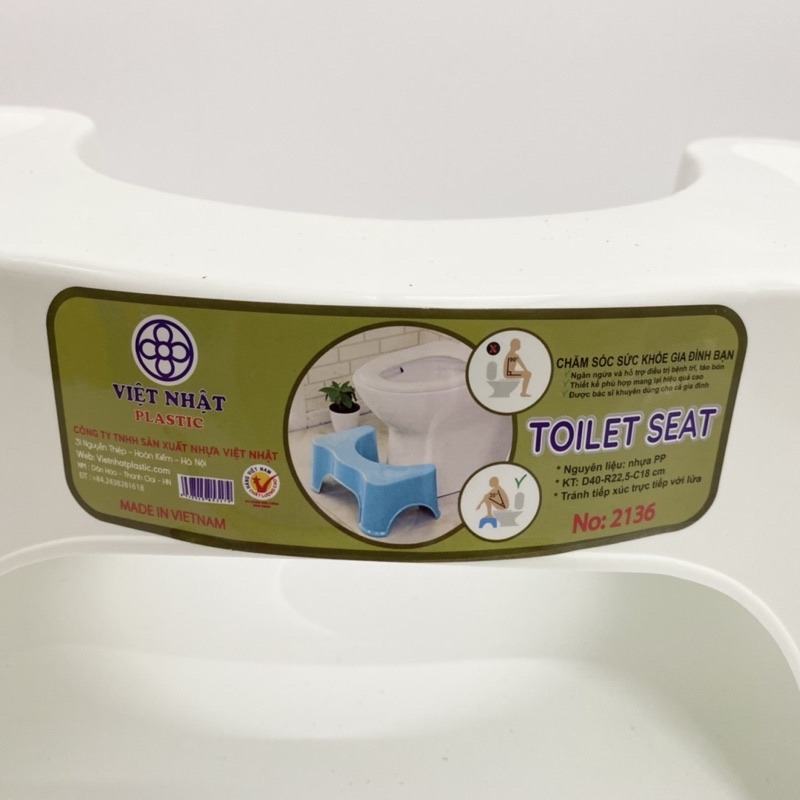 Ghế Kê Chân Toilet Chống Táo Bón Nhựa Việt Nhật