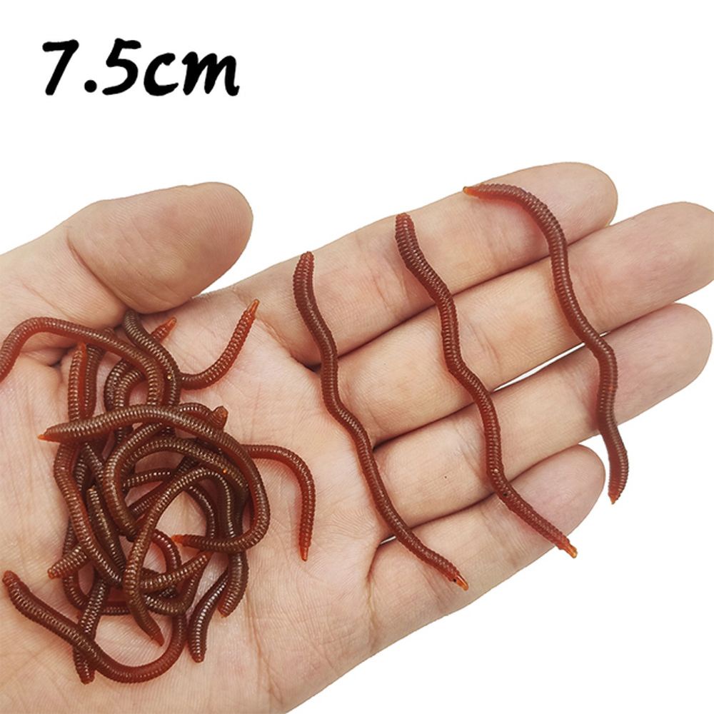 Mồi câu cá giả hình giun đỏ bằng silicon mềm 5cm/7.5cm/15cm