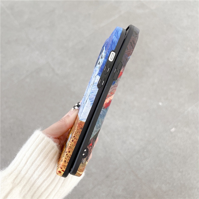 Ốp Điện Thoại IMD Mềm Họa Tiết Tranh Sơn Dầu van gogh Hoạt Hình Cho IPhone13 12 11 MAX X/XS XR XSMAX 7P/8P 7/8/SE2