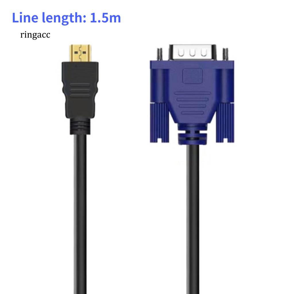 Dây Cáp Chuyển Đổi Đầu HDMI-compatible Sang VGA Mạ Vàng Cho Máy Tính Để Bàn