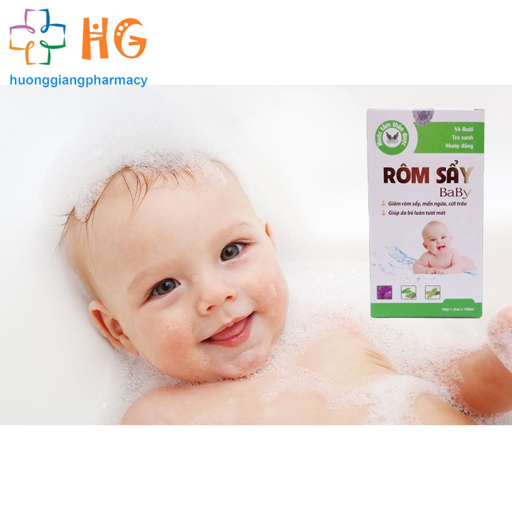 Rôm Sẩy Baby - Giảm rôm sẩy, mẩn ngứa, cứt trâu, giúp da bé luôn tươi mát (Chai 150ml)