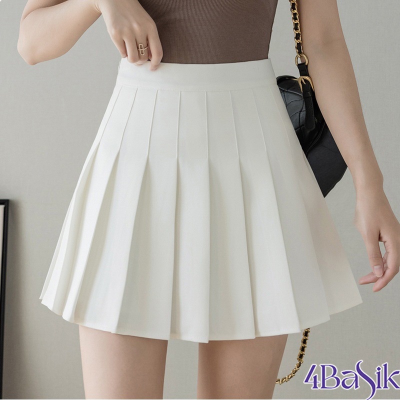 Chân váy tennis nữ 4BASIK xếp ly lưng cao có quần trong phong cách Hàn Quốc - CV05