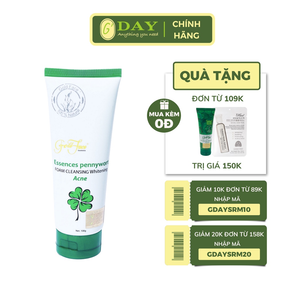 [109K MUA 1 TẶNG 2] SỮA RỬA MẶT CAO CẤP TINH CHẤT RAU MÁ MIAN - SÁNG DA - NGĂN NGỪA MỤN - GIẢM THIỂU SẸO THÂM 100gram