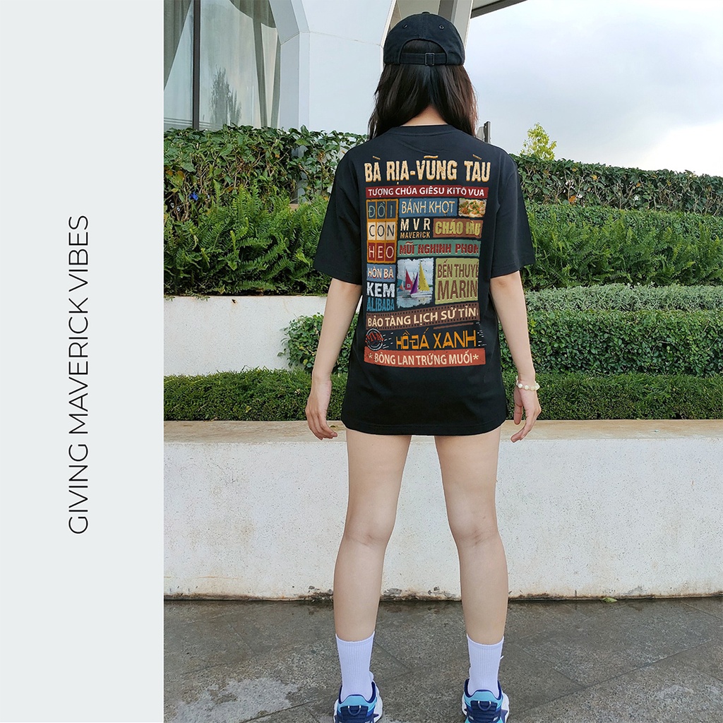 Áo thun Vũng Tàu - Tỉnh Bà Rịa in 2 mặt Unisex phông rộng tay lỡ cotton ao căp gia đình du lịch món ăn UNDER MVR BB4175