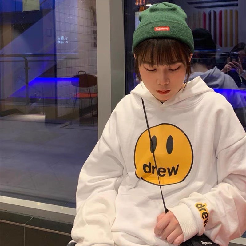 Áo nỉ hoodie Drew house mặt cười, áo nỉ bông hoodie thu đông mẫu mới 2021