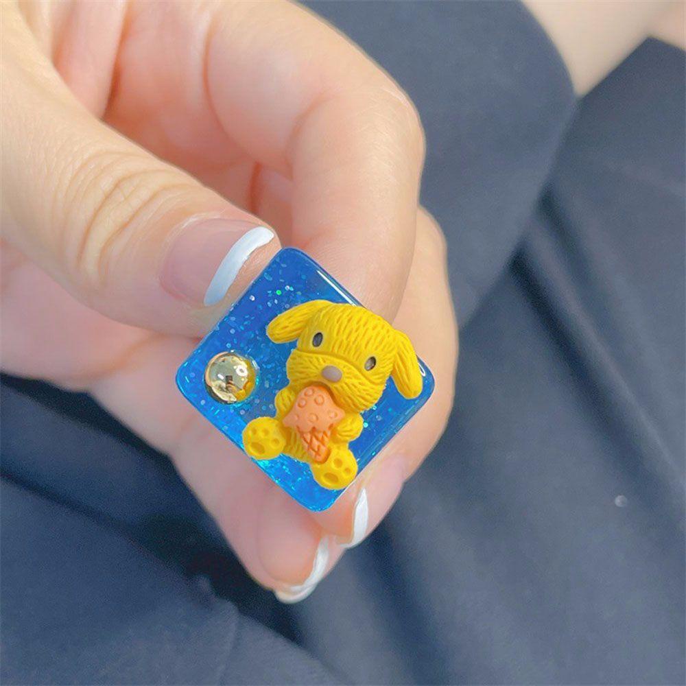 Nhẫn Resin Phong Cách Mới Năm 2021|Chuỗi Hạt Kim Loại Nhiều Màu Sắc|Phụ Kiện Thời Trang Dễ Thương Bắt Mắt