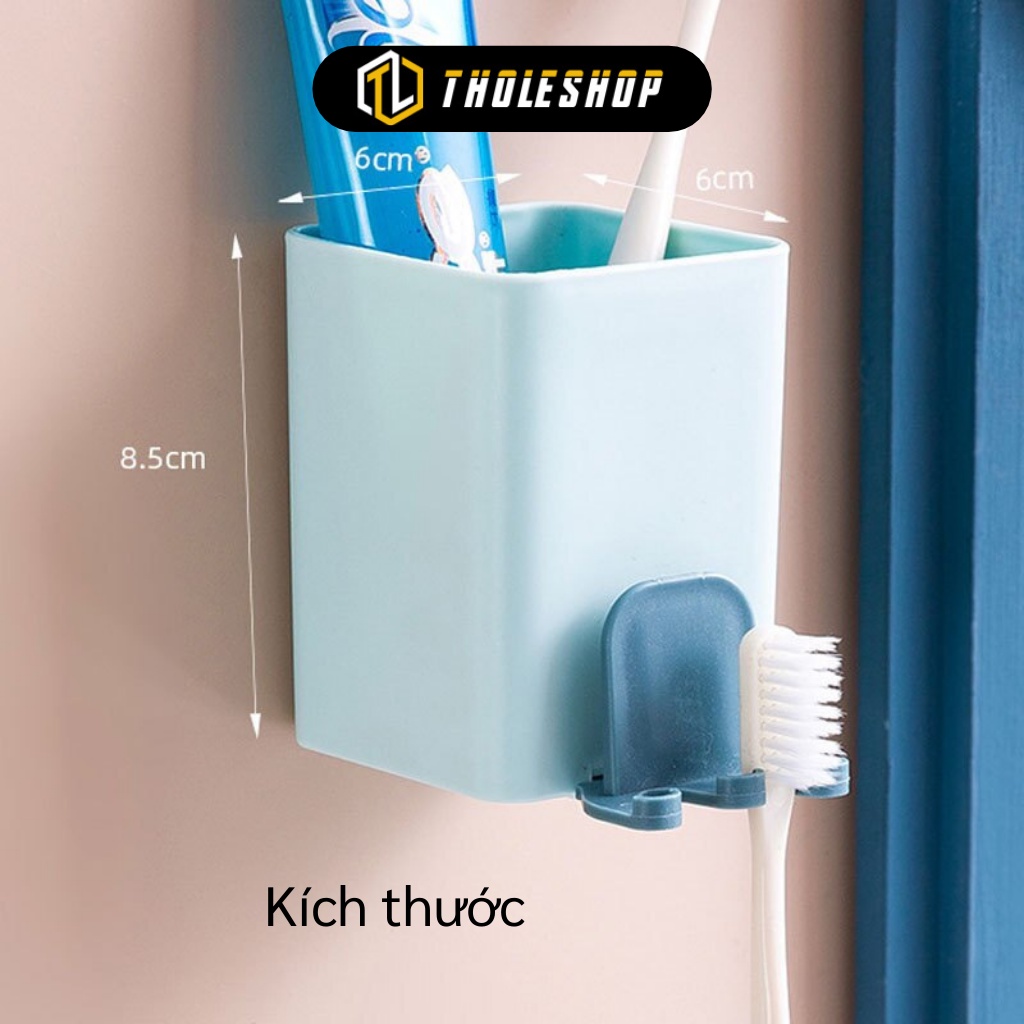 Kệ Treo Bàn Chải - Giá Đỡ Bàn Chải, Cốc Súc Miệng Và Đựng Kem Đánh Răng Dán Tường 10096