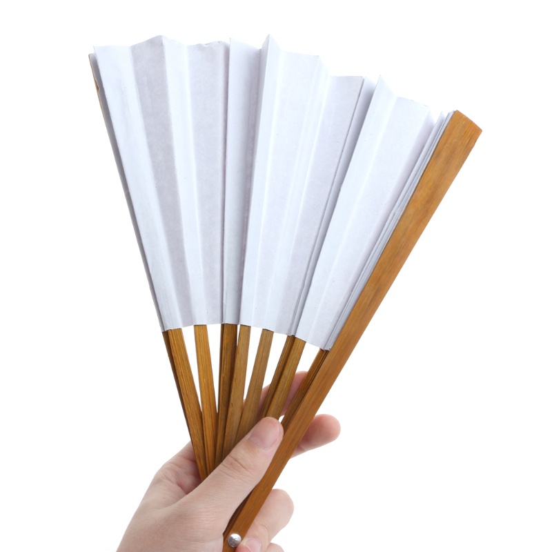 Quạt Xếp Cầm Tay Bằng Tre Thư Pháp Nghệ Thuật Mùa Hè