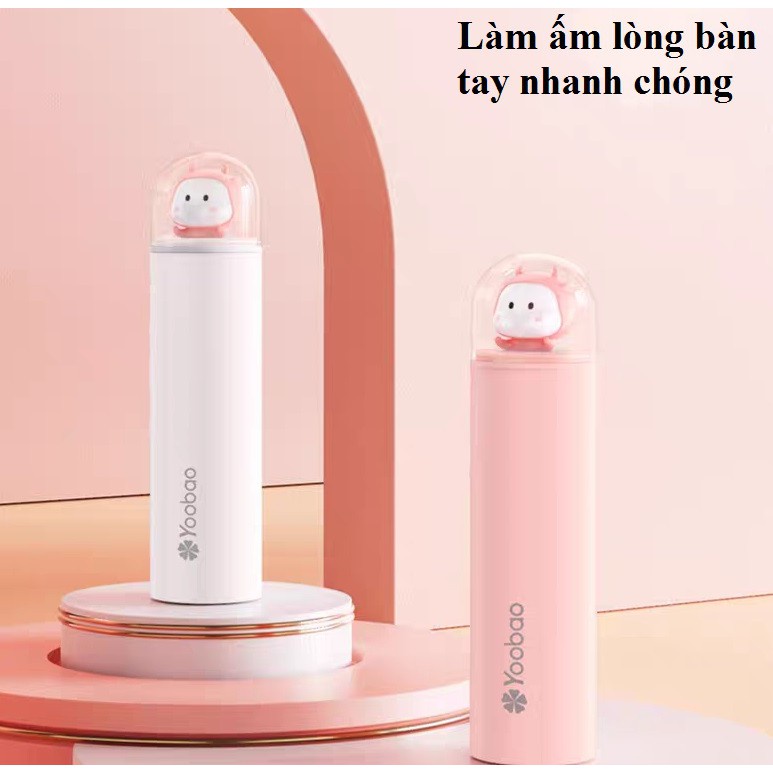 Máy sưởi tay kiêm sạc dự phòng 2in1 Yoobao 5000mAh, nhỏ gọn cute, sưởi ấm đôi tay