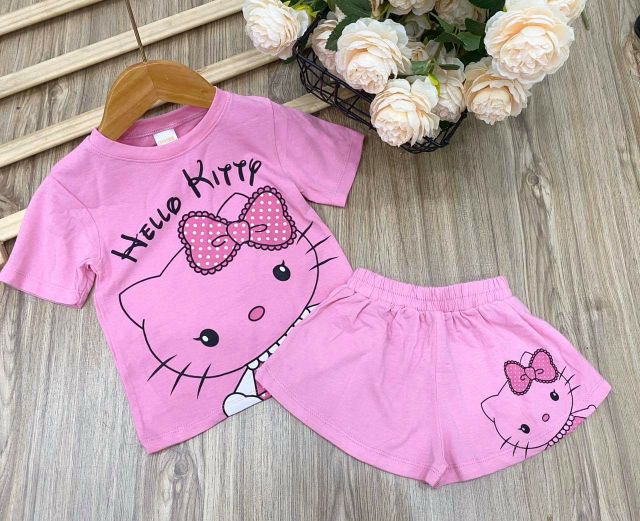 (10-21ký) Bộ cotton 4c bé gái siêu yêu - đồ bộ trẻ em