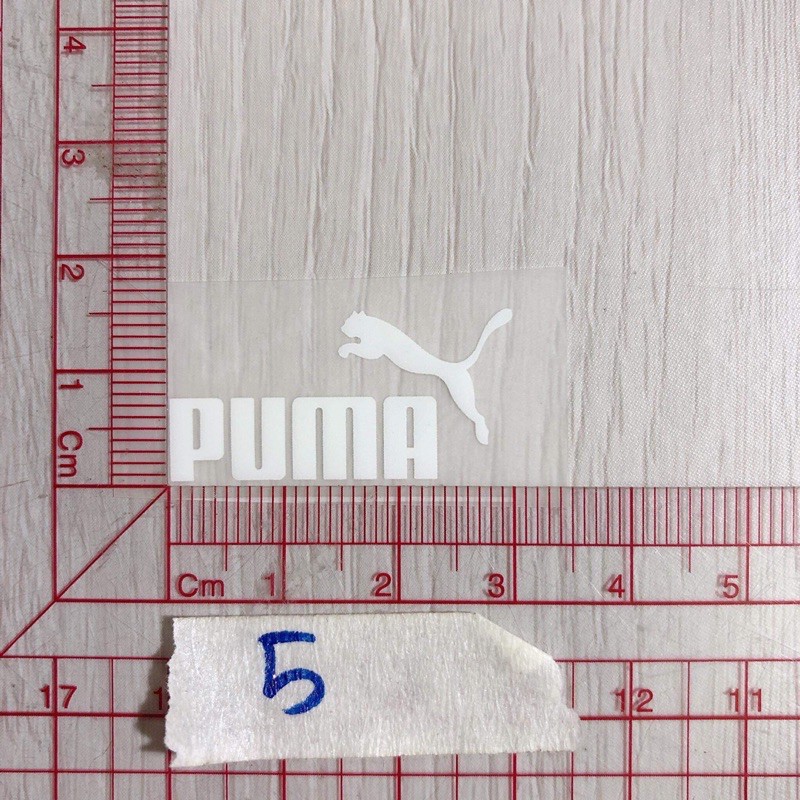 set 3 sticker hình ủi nhiệt logo puma trang trí quần áo búp bê