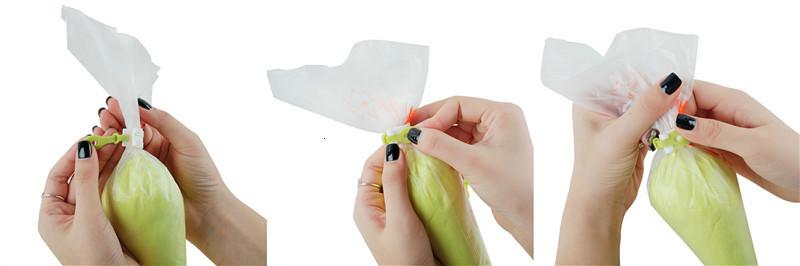 Set 3 Kẹp Khóa Túi Bắt Kem Trang Trí Bánh Có Thể Tái Sử Dụng