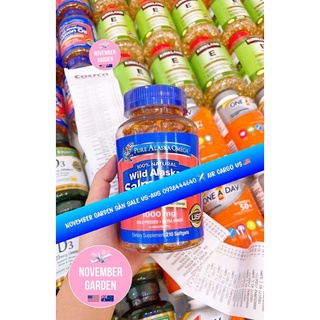[Air Mỹ date 23] Dầu Cá Hồi Pure Alaska Omega3 Wild Salmon Oil 1000mg 210 viên