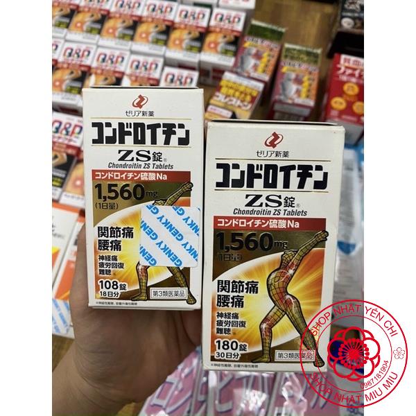 Viên uống hỗ trợ xương khớp Chondroitin ZS nhện Nhật bản 108, 180 và 270 viên