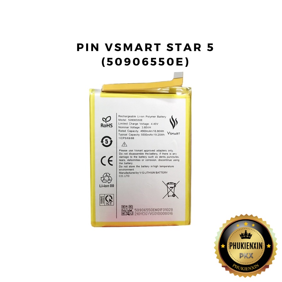 Pin Vsmart STar 5(50906550E) New Chính hãng