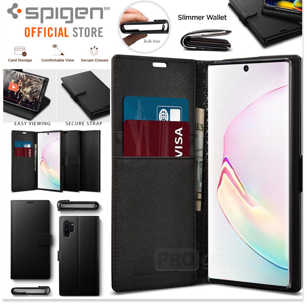 Ốp lưng Samsung Galaxy Note 10 / Note 10 Plus Spigen Wallet S Bao da bảo vệ điện thoại 360 độ
