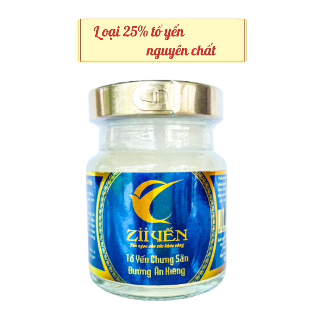 25% tổ yến - Nước yến sào chưng đường ăn kiêng ⚡ZIIYEN⚡ yến sào khánh hòa cao cấp | 70ml