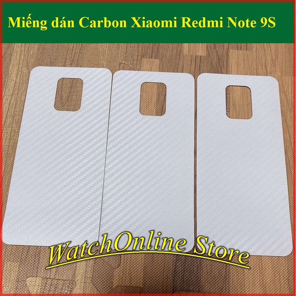 Dán carbon mặt lưng Xiaomi Redmi Note 9S