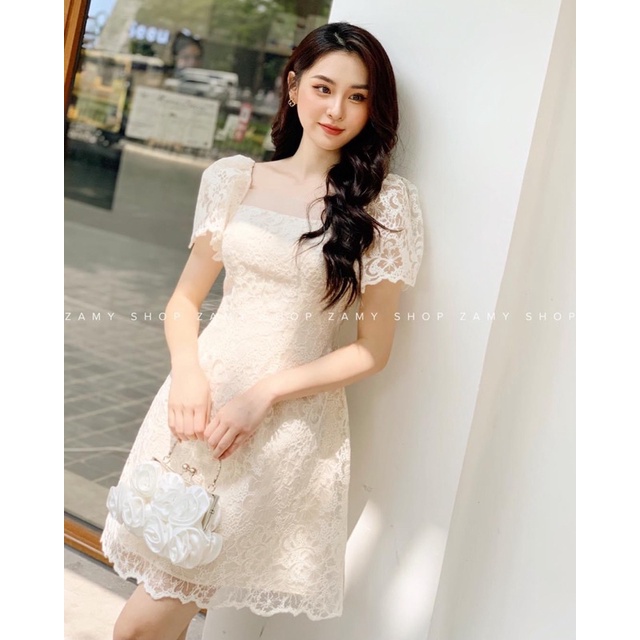 [Sỉ] Đầm Ren Tay BồngTiểu Thư Bồng Bềnh Chất Đẹp