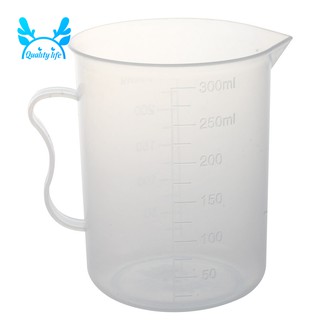 Cốc đo lường 250ml màu trắng trong suốt tiện dụng cho phòng thí nghiệm