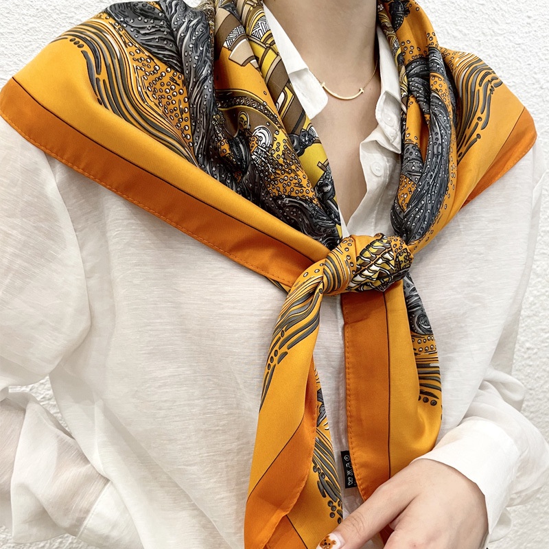 Khăn Choàng Vuông 90cm(35.4inch) Thời Trang Thoáng Khí WJ1007-63-01