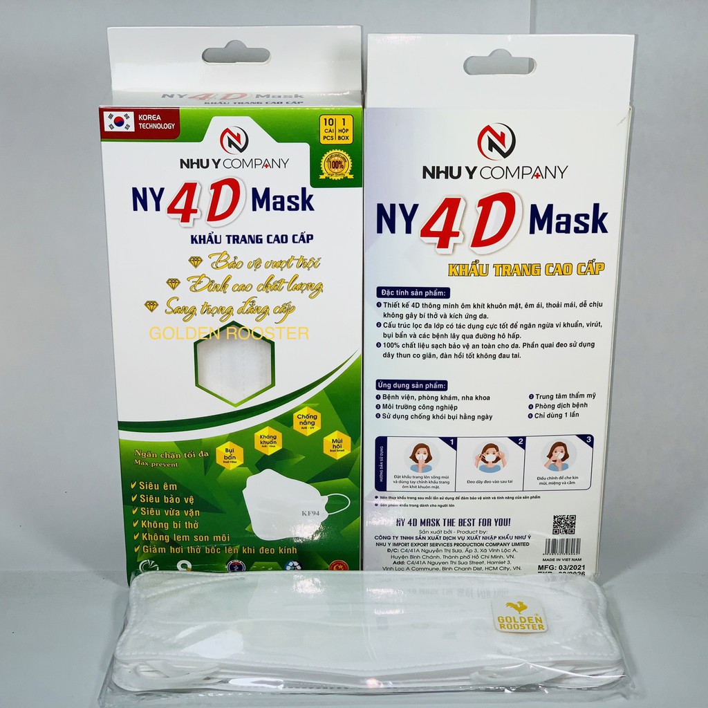 Khẩu trang y tế kháng khuẩn 4 lớp Như Ý (hộp 50 cái) | BigBuy360 - bigbuy360.vn