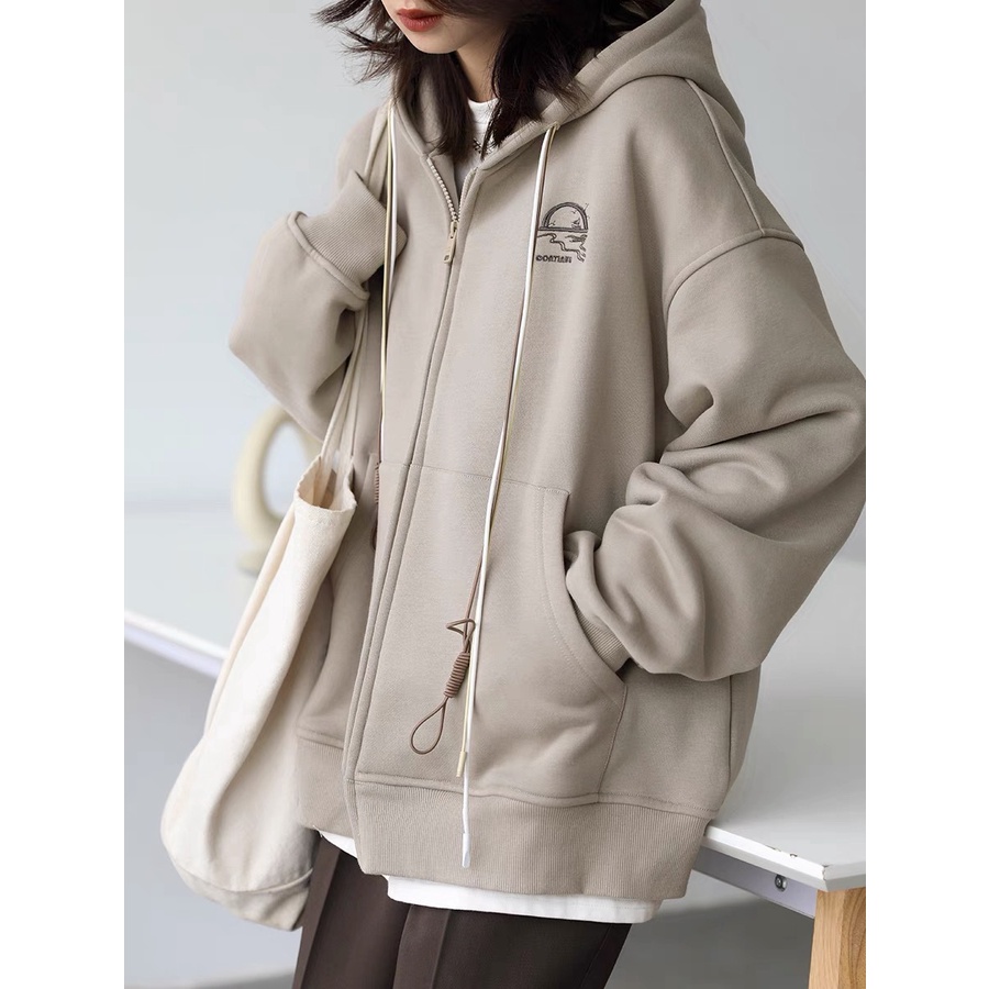 Áo khoác nỉ bông COATI Hoodie Zip unisex nam nữ (Ảnh thật/Có sẵn)