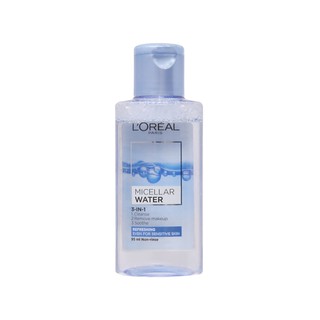 Nước tẩy trang Loreal paris 3 in 1 micellar water 95ml refreshing xanh nhạt cho da nhạy cảm