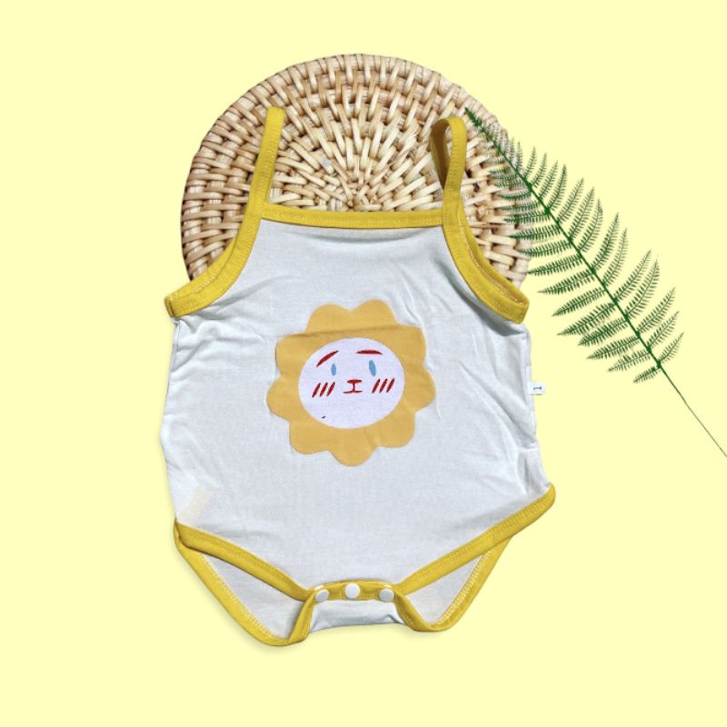 Bodysuit hai dây thoáng mát cho bé gái có nút bấm