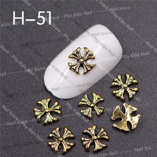 [ HOT SALE ] Charm chữ thập gắn trang trí móng bạc vàng mẫu đẹp tại Nail Store