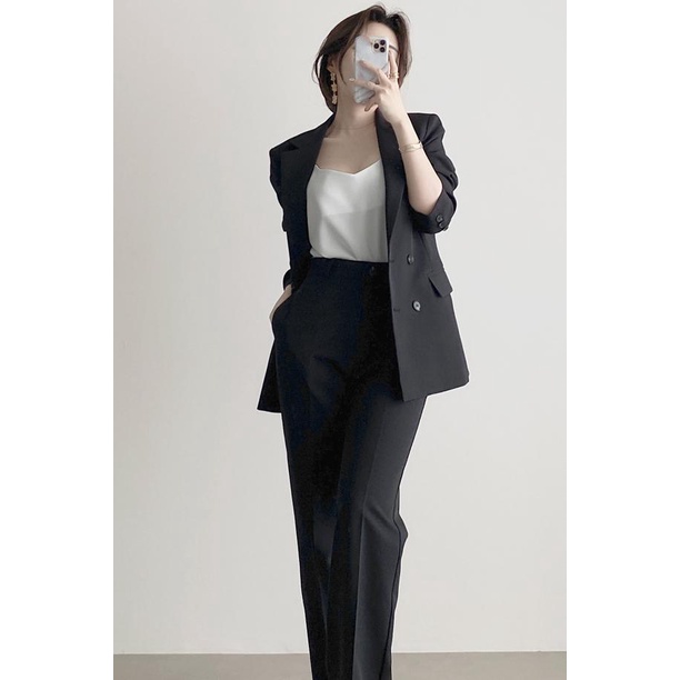 Set Áo Khoác Vest + Quần Dài Thời Trang Công Sở Cao Cấp