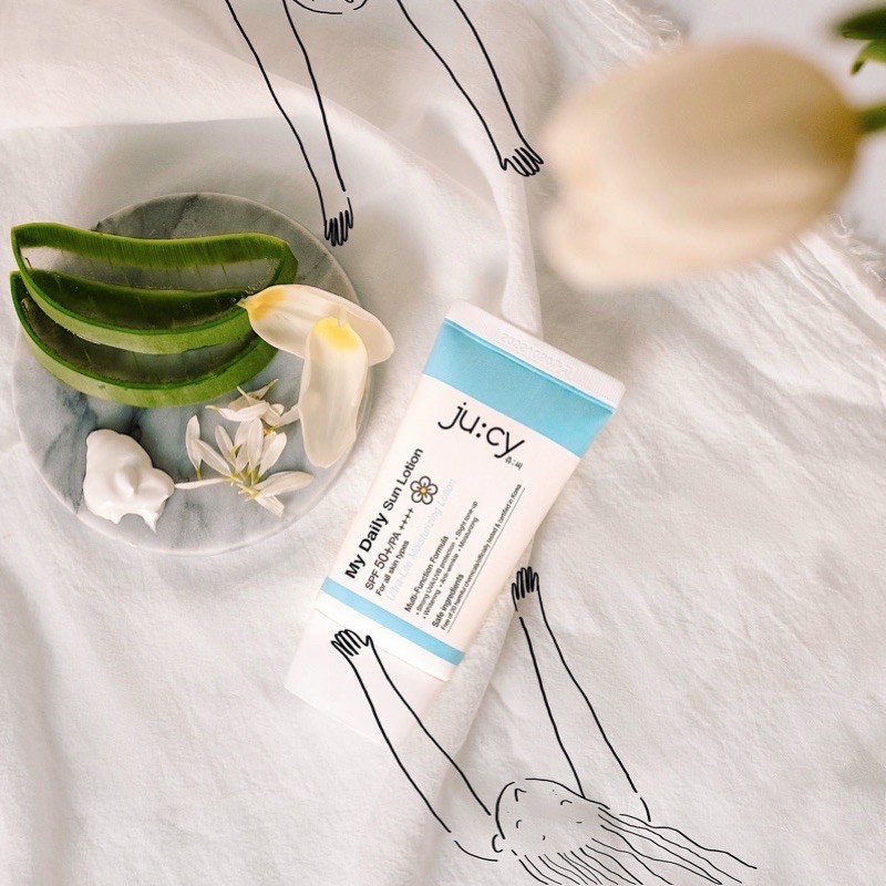 Kem chống nắng ju cy xanh /hồng (ju:cy my dailly sun lotion và jucy all in one sunblock