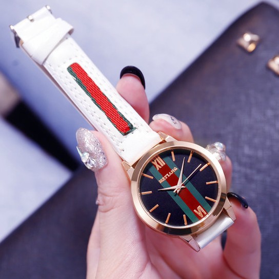 Đồng Hồ nữ thời trang MSTIANQ Mặt kim sa Thời Trang phong cách hàn quốc dây da lộn cao cấp