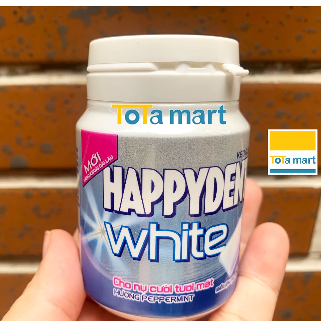 (hsd 08/2024) Kẹo sing gum Happydent White , MENTOS  hũ 40 viên.
